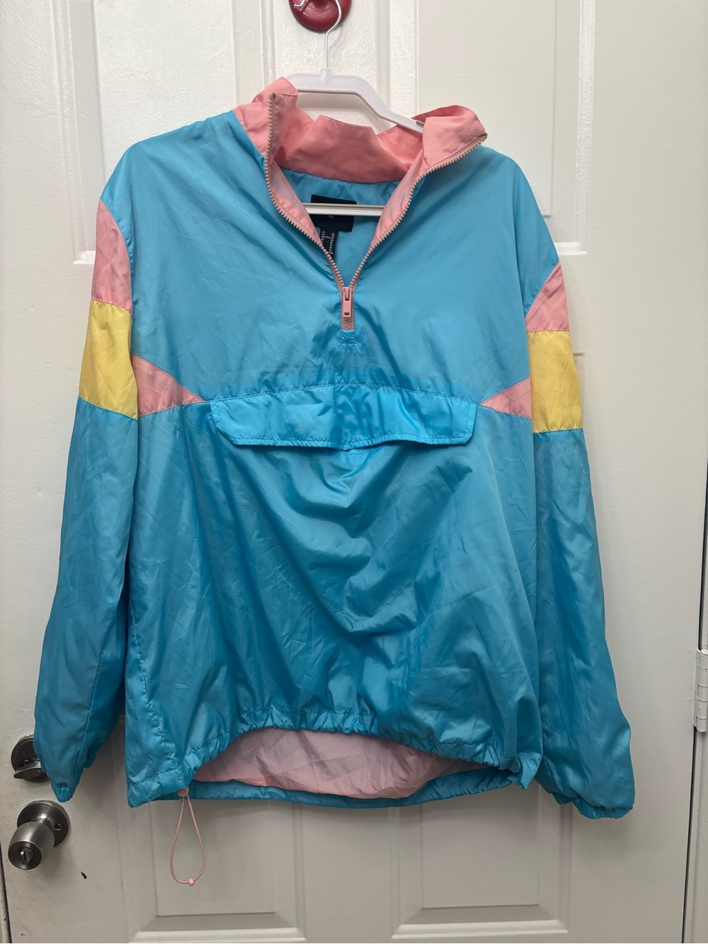 Forever 21 Men Windbreaker Pastel Colorblock Mens Size XL